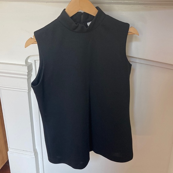 Vintage mockneck mod sleeveless blouse - Picture 1 of 2